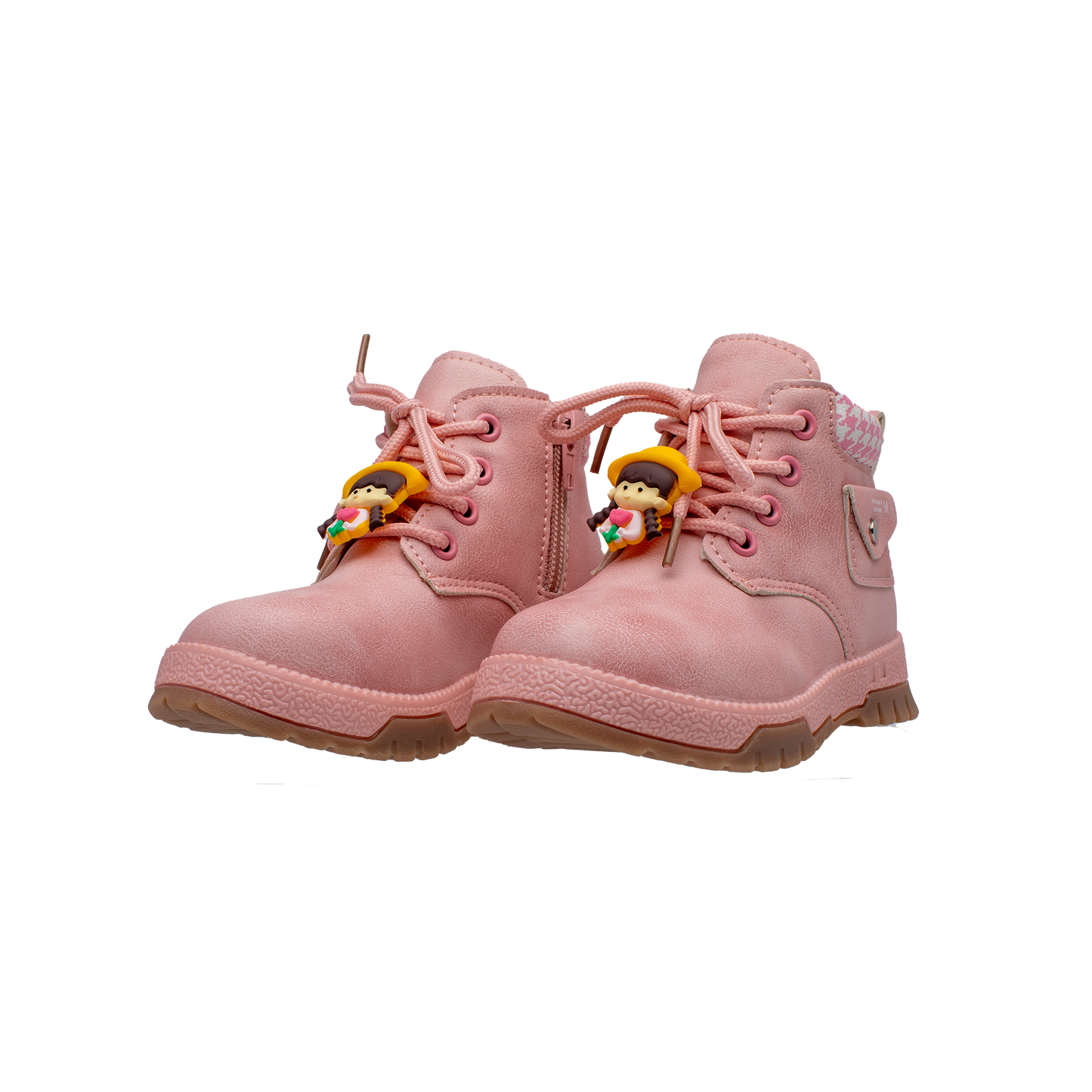Lucky Kids Girls Boots with Lace Up & Side Zipp Closure