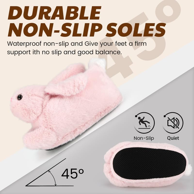 Funny Cartoon Plush Slippers for Adults – Warm Fleece Memory Foam Indoor Shoes, Soft Cozy House Slippers with Non-Slip Sole for Women