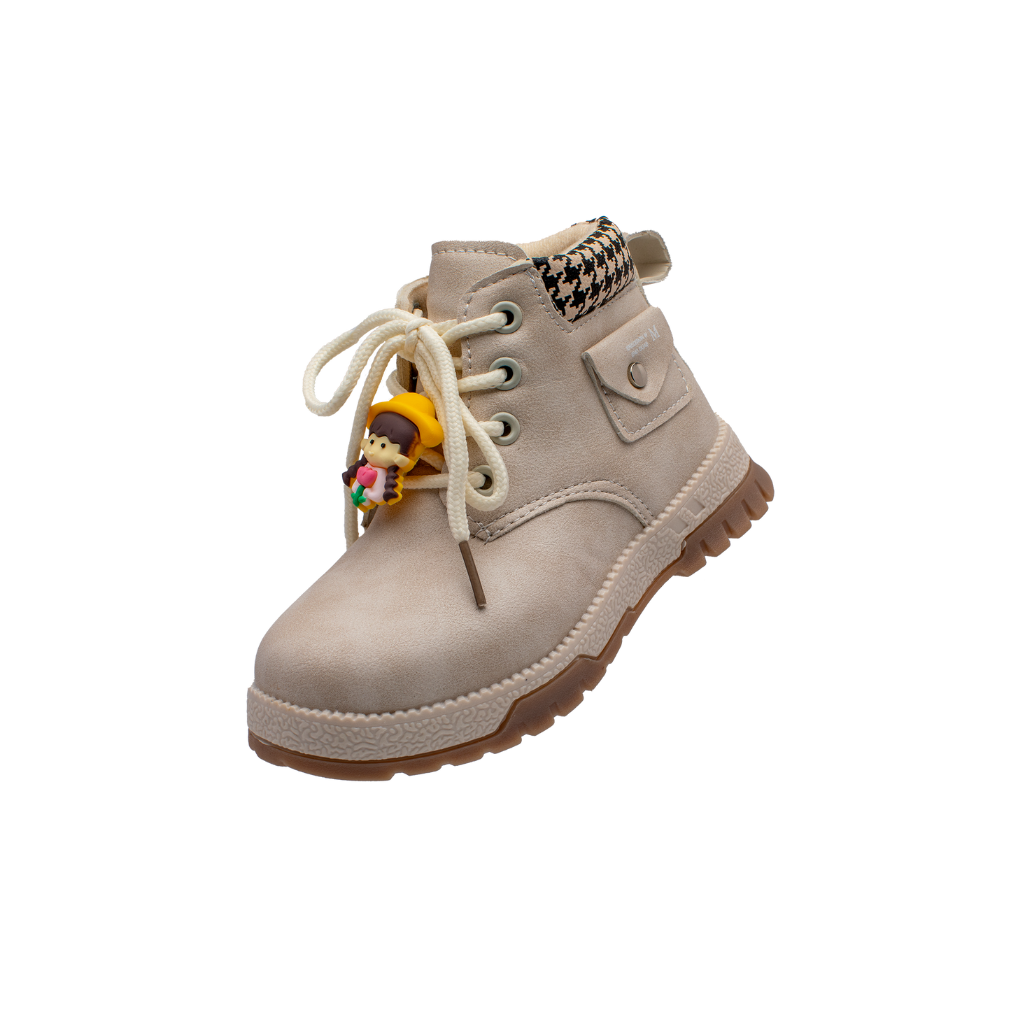 Lucky Kids Girls Boots with Lace Up & Side Zipp Closure