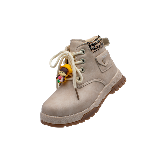 Lucky Kids Girls Boots with Lace Up & Side Zipp Closure