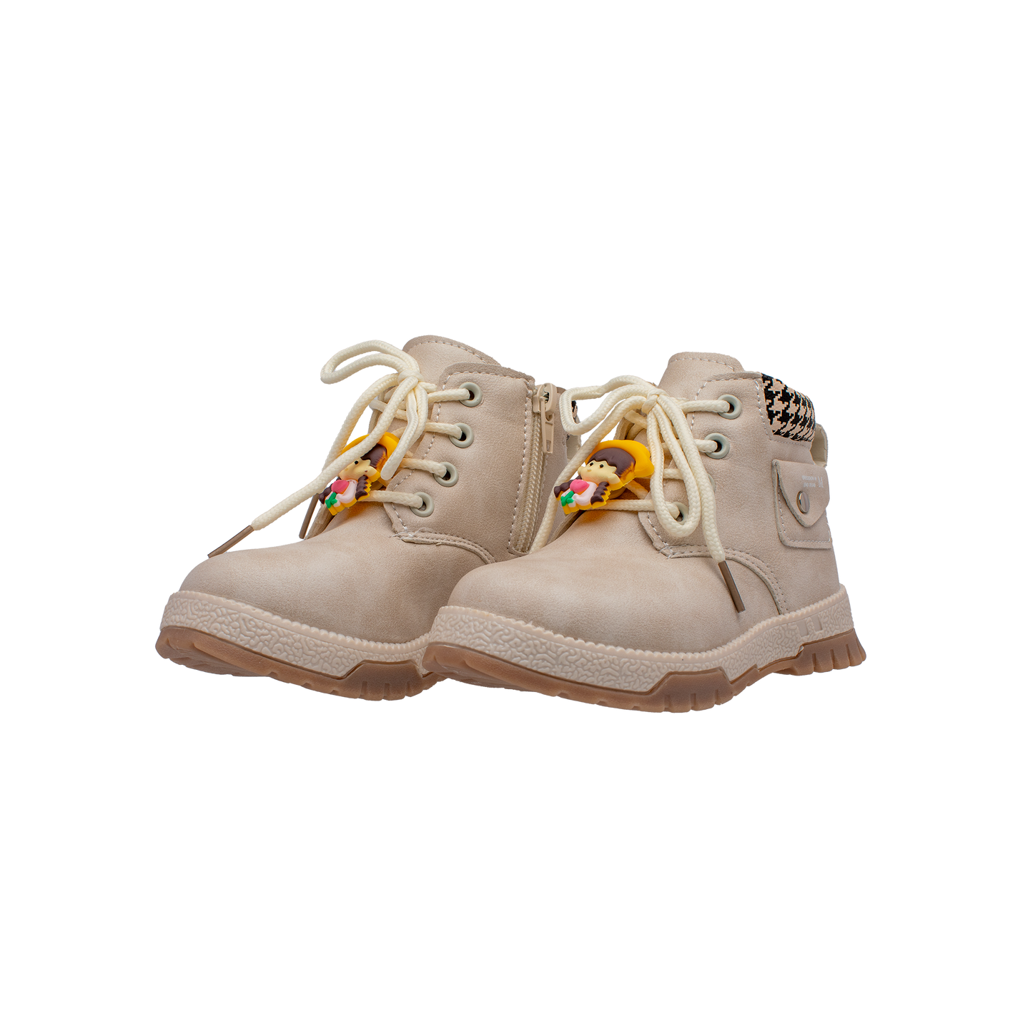 Lucky Kids Girls Boots with Lace Up & Side Zipp Closure