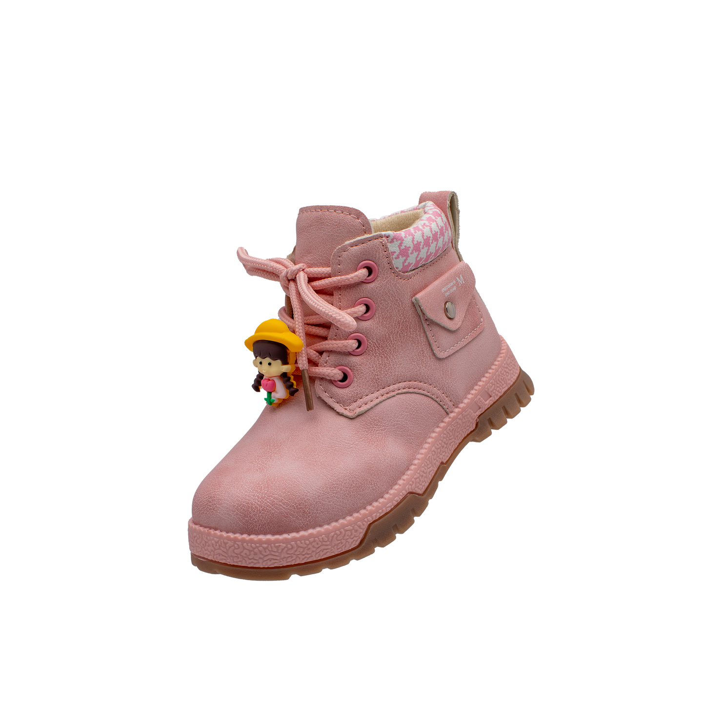 Lucky Kids Girls Boots with Lace Up & Side Zipp Closure