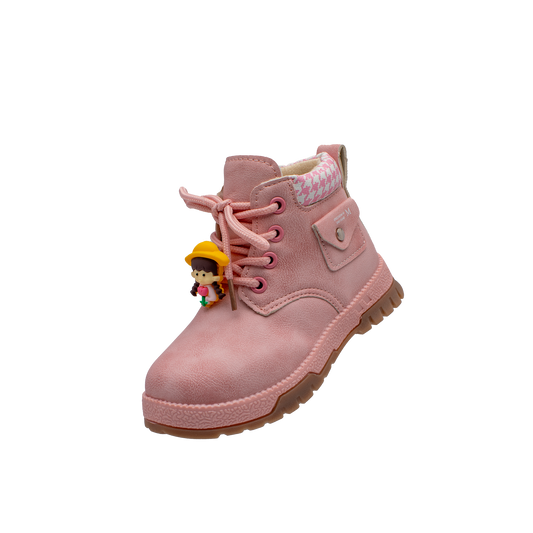 Lucky Kids Girls Boots with Lace Up & Side Zipp Closure