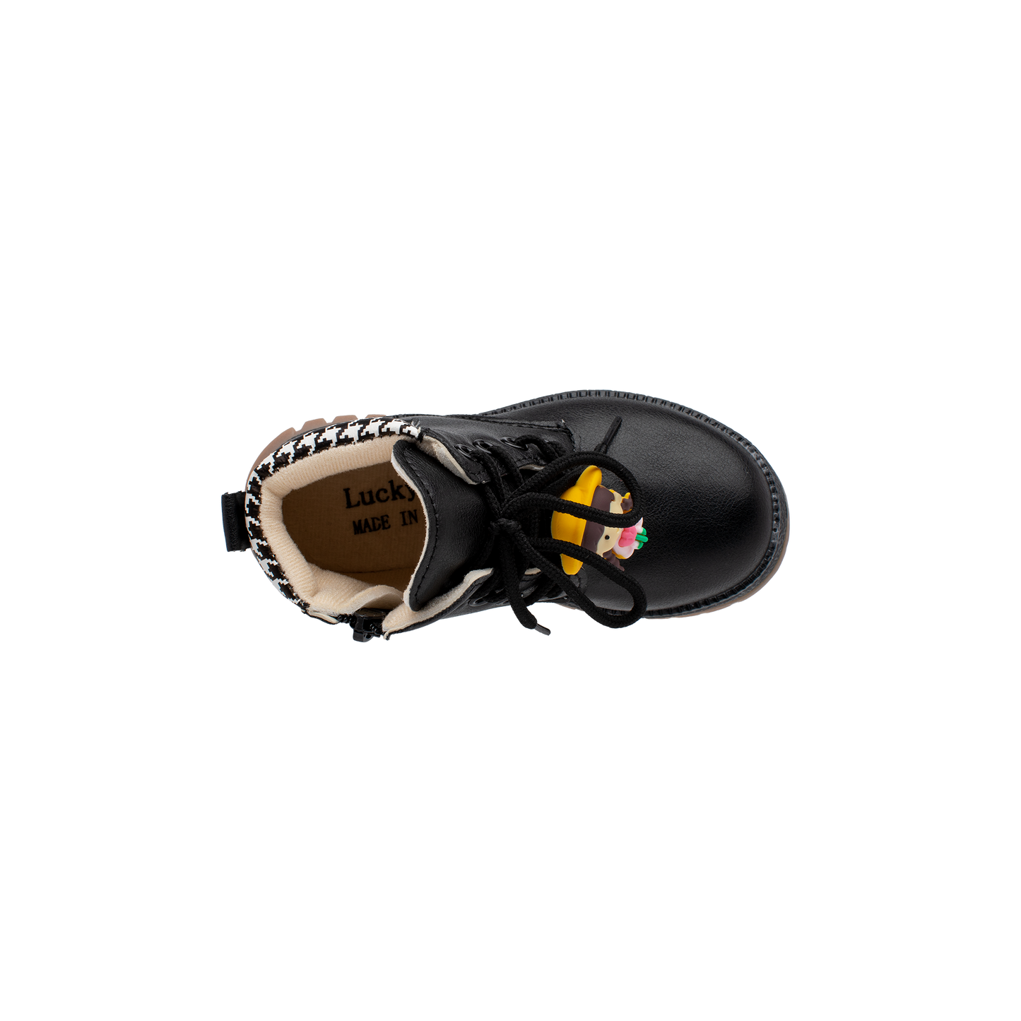 Lucky Kids Girls Boots with Lace Up & Side Zipp Closure