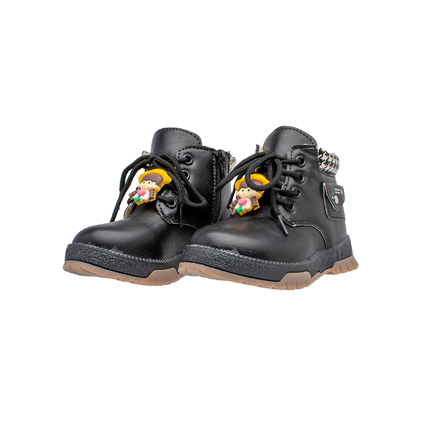 Lucky Kids Girls Boots with Lace Up & Side Zipp Closure