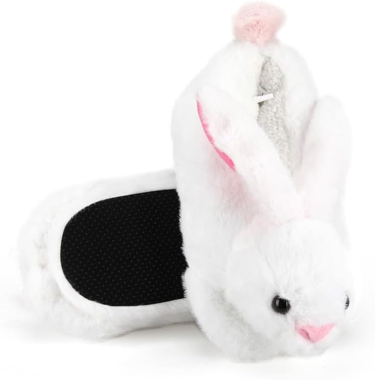 Funny Cartoon Plush Slippers for Adults – Warm Fleece Memory Foam Indoor Shoes, Soft Cozy House Slippers with Non-Slip Sole for Women