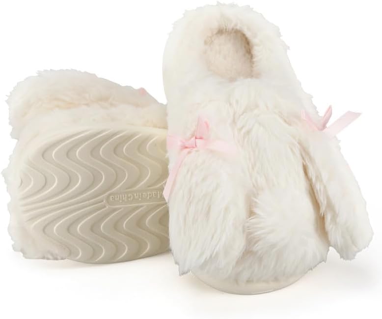 Women's Fuzzy Indoor Slippers, Cozy Plush Winter House Shoes with Memory Foam, Warm Furry Slip-On Slippers for Home, Anti-Skid Sole, Cute Gifts for Girls & Ladies