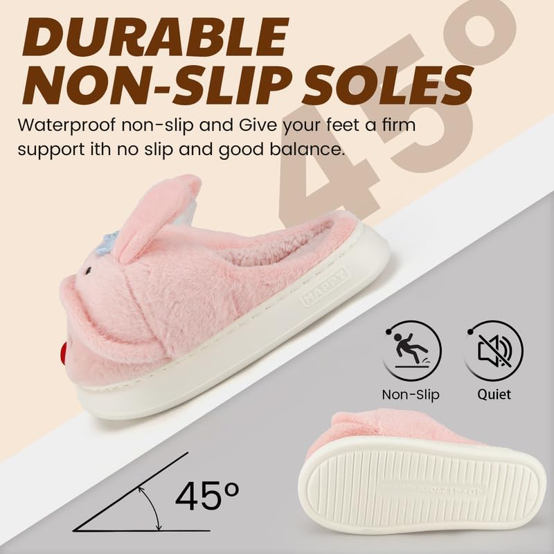 Cozy Plush Fuzzy Slippers for Women and Men - Soft Warm Indoor/Outdoor House Shoes with Non-Slip Sole - Comfortable Winter Gift Idea (Sizes 36-41)