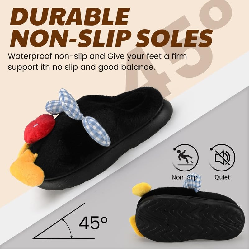 Cozy Plush Fuzzy Slippers for Women and Men - Soft Warm Indoor/Outdoor House Shoes with Non-Slip Sole - Comfortable Winter Gift Idea (Sizes 36-41)