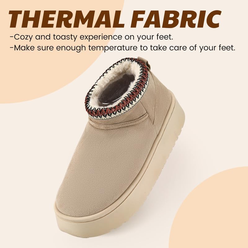 Women’s Fuzzy Winter Slippers, Plush Faux Fur House Shoes with Memory Foam, Cozy Warm Indoor Slip-On Slippers with Non-Slip Sole, Cute Fluffy Home Shoes for Girls & Ladies