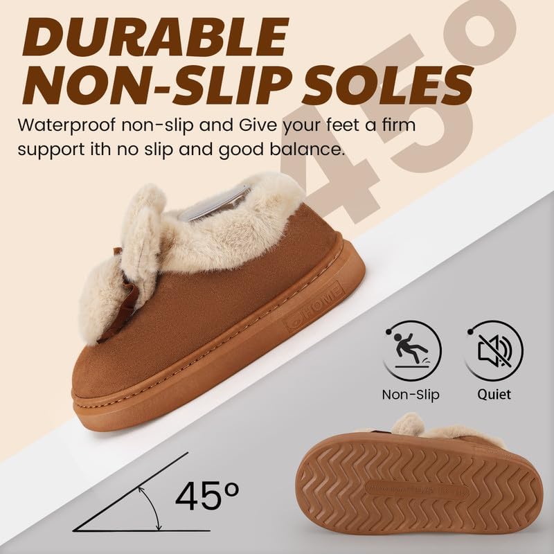Soft Plush Fuzzy House Slippers for Women and Men – Cozy Comfort Indoor/Outdoor Slippers – Available in Sizes 36 to 41