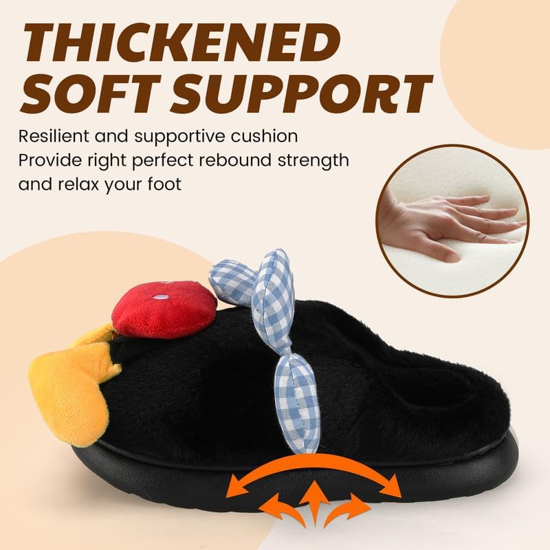 Cozy Plush Fuzzy Slippers for Women and Men - Soft Warm Indoor/Outdoor House Shoes with Non-Slip Sole - Comfortable Winter Gift Idea (Sizes 36-41)