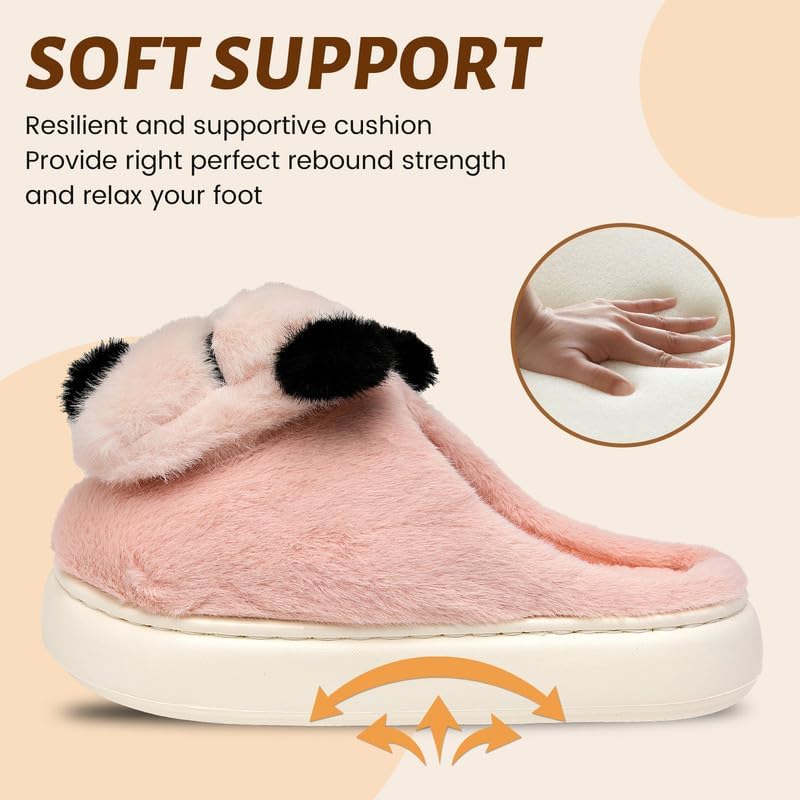Woman Slippers Winter House Slippers for women Cute Soft Warm Shoes Comfy Home Furry Slippers