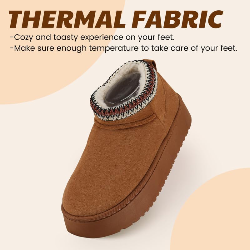 Women’s Fuzzy Winter Slippers, Plush Faux Fur House Shoes with Memory Foam, Cozy Warm Indoor Slip-On Slippers with Non-Slip Sole, Cute Fluffy Home Shoes for Girls & Ladies