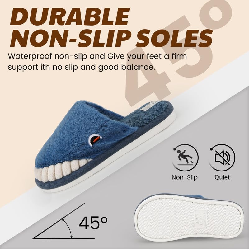 Cartoon Slippers for Kids, Funny Animal House Shoes with Non-Slip Sole, Cozy Plush Indoor Comfort Footwear for Boys and Girls