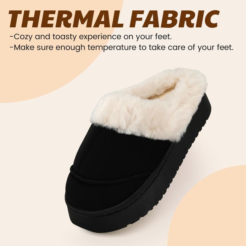 Cozy Women's Flipper Slippers - Plush Faux Fur Indoor/Outdoor Slide Sandals with Durable Sole, Comfort House Shoes for Women