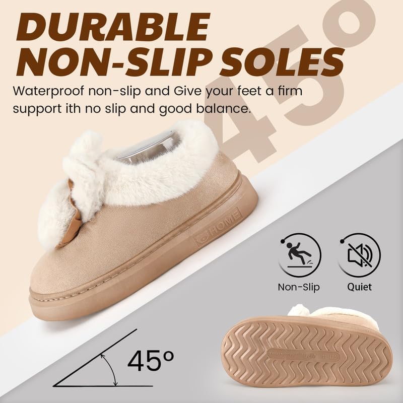 Soft Plush Fuzzy House Slippers for Women and Men – Cozy Comfort Indoor/Outdoor Slippers – Available in Sizes 36 to 41