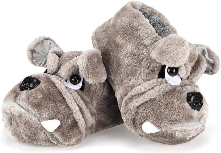Funny Cartoon Plush Slippers for Adults – Warm Fleece Memory Foam Indoor Shoes, Soft Cozy House Slippers with Non-Slip Sole for Women