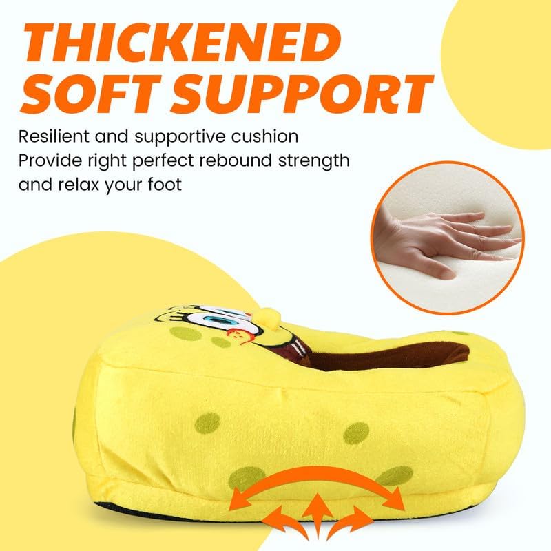 Kids Cute Cartoon Plush Slippers – Soft Warm Fuzzy Indoor Shoes with Anti-Slip Sole, Cozy Winter Slippers for Boys and Girls