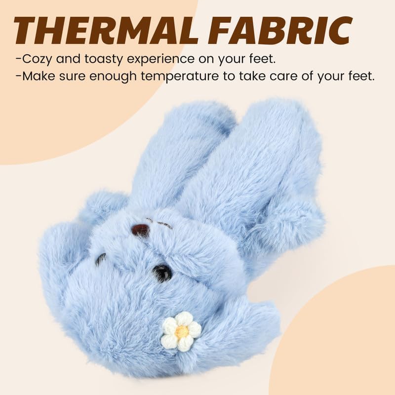 Funny Cartoon Plush Slippers for Adults – Warm Fleece Memory Foam Indoor Shoes, Soft Cozy House Slippers with Non-Slip Sole for Women