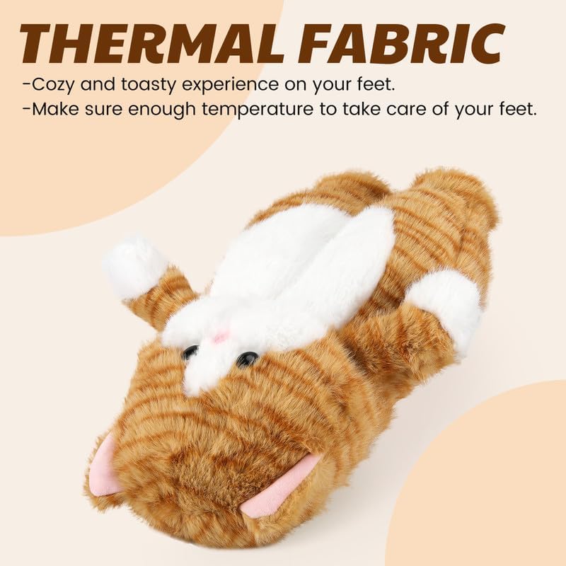 Funny Cartoon Plush Slippers for Adults – Warm Fleece Memory Foam Indoor Shoes, Soft Cozy House Slippers with Non-Slip Sole for Women