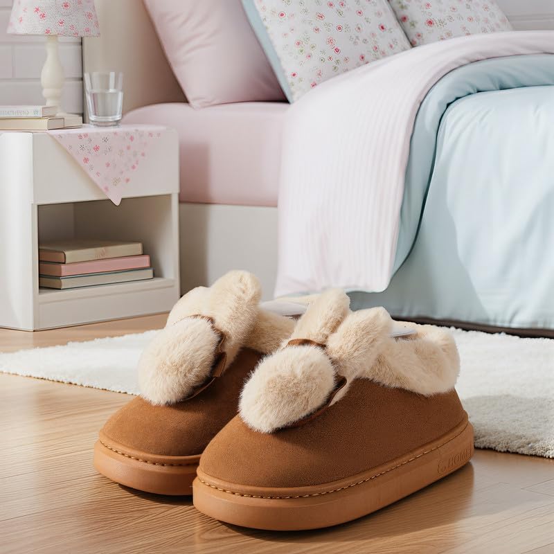 Soft Plush Fuzzy House Slippers for Women and Men – Cozy Comfort Indoor/Outdoor Slippers – Available in Sizes 36 to 41