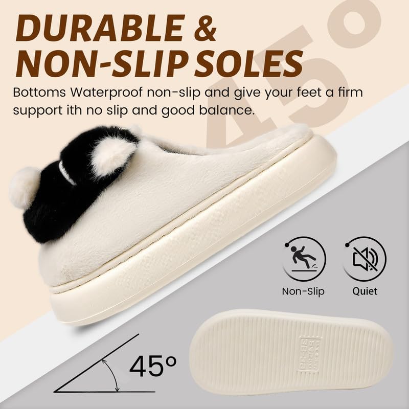 Woman Slippers Winter House Slippers for women Cute Soft Warm Shoes Comfy Home Furry Slippers