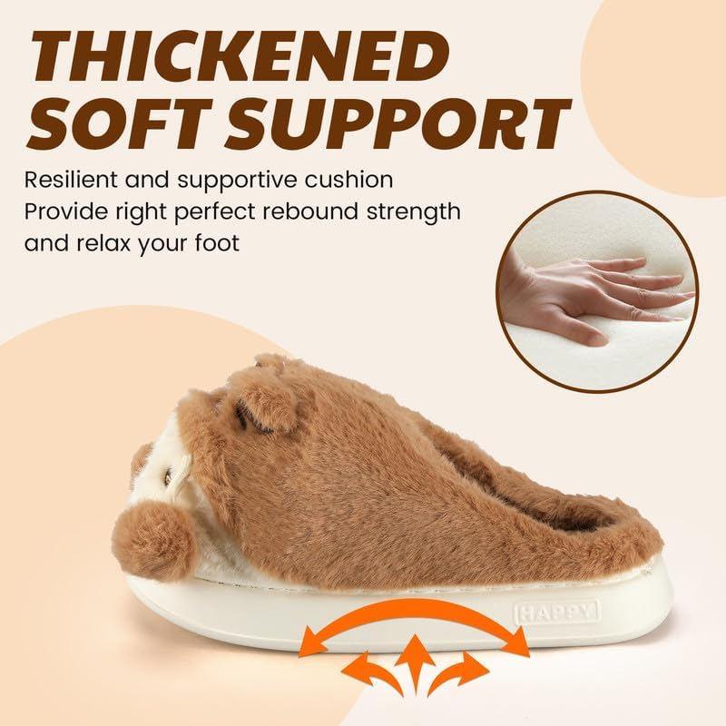 Cozy Plush Fuzzy Slippers for Women and Men - Soft Warm Indoor/Outdoor House Shoes with Non-Slip Sole - Comfortable Winter Gift Idea (Sizes 36-41)
