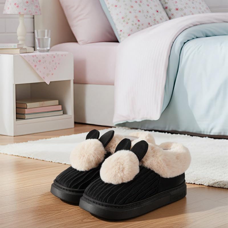 Soft Plush Fuzzy House Slippers for Women and Men – Cozy Comfort Indoor/Outdoor Slippers – Available in Sizes 36 to 41