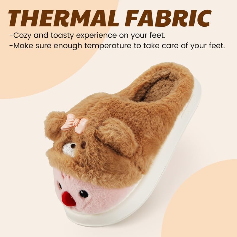 Cozy Plush Fuzzy Slippers for Women and Men - Soft Warm Indoor/Outdoor House Shoes with Non-Slip Sole - Comfortable Winter Gift Idea (Sizes 36-41)