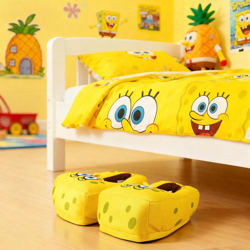 Kids Cute Cartoon Plush Slippers – Soft Warm Fuzzy Indoor Shoes with Anti-Slip Sole, Cozy Winter Slippers for Boys and Girls