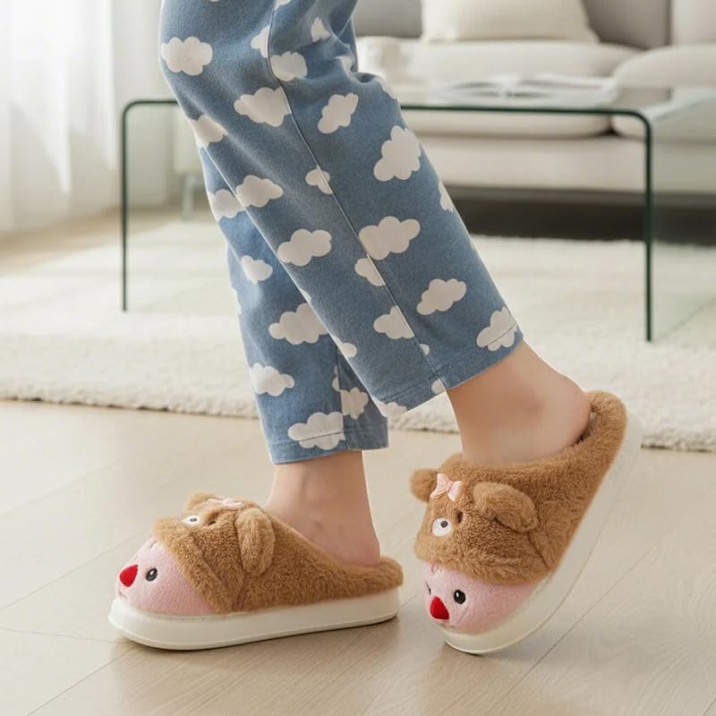 Cozy Plush Fuzzy Slippers for Women and Men - Soft Warm Indoor/Outdoor House Shoes with Non-Slip Sole - Comfortable Winter Gift Idea (Sizes 36-41)