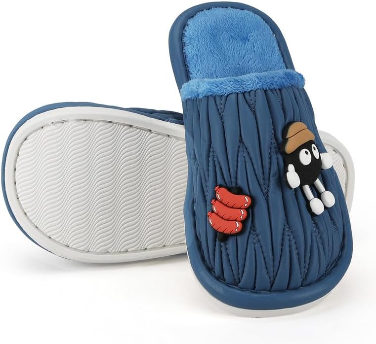 Cartoon Slippers for Kids, Funny Animal House Shoes with Non-Slip Sole, Cozy Plush Indoor Comfort Footwear for Boys and Girls