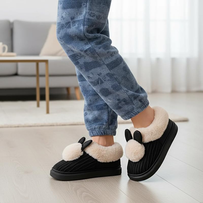 Soft Plush Fuzzy House Slippers for Women and Men – Cozy Comfort Indoor/Outdoor Slippers – Available in Sizes 36 to 41