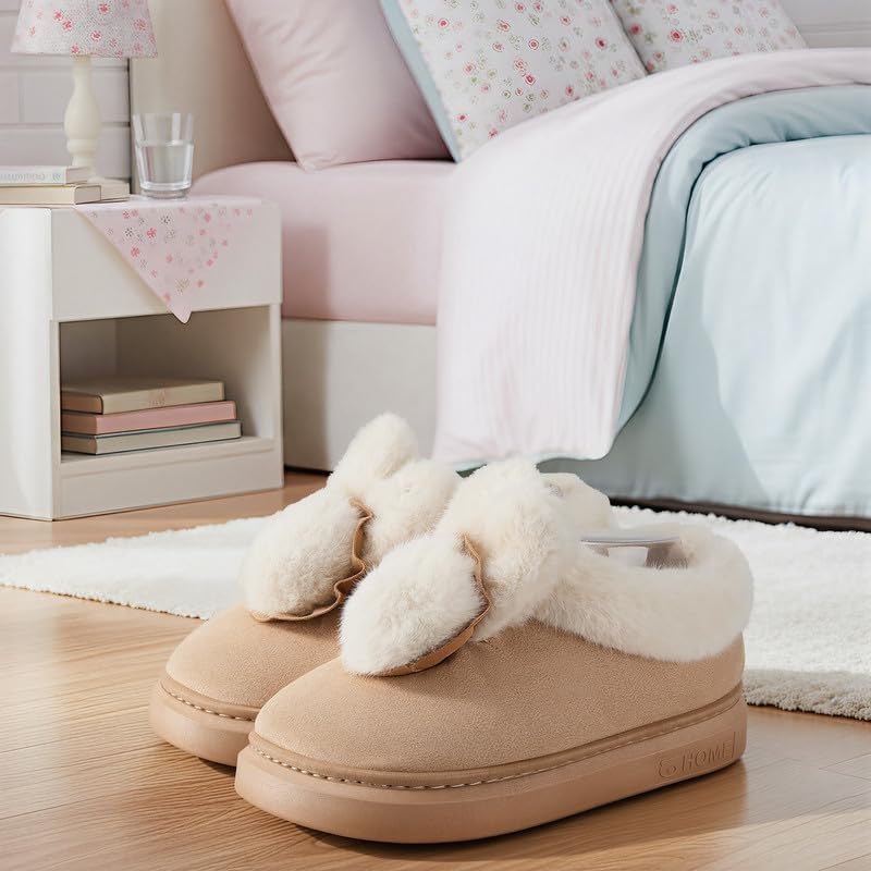 Soft Plush Fuzzy House Slippers for Women and Men – Cozy Comfort Indoor/Outdoor Slippers – Available in Sizes 36 to 41