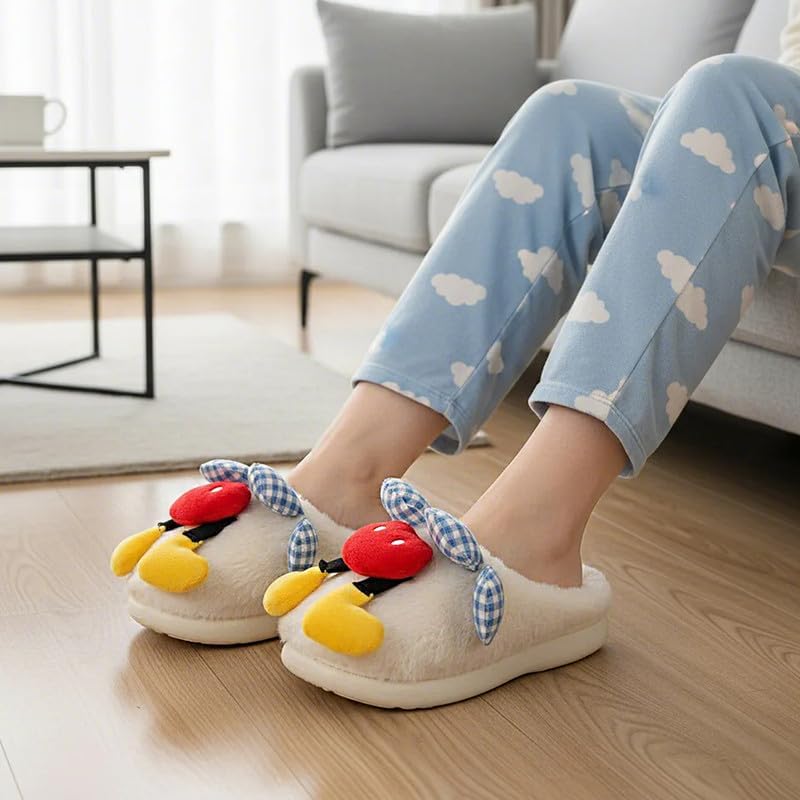 Cozy Plush Fuzzy Slippers for Women and Men - Soft Warm Indoor/Outdoor House Shoes with Non-Slip Sole - Comfortable Winter Gift Idea (Sizes 36-41)