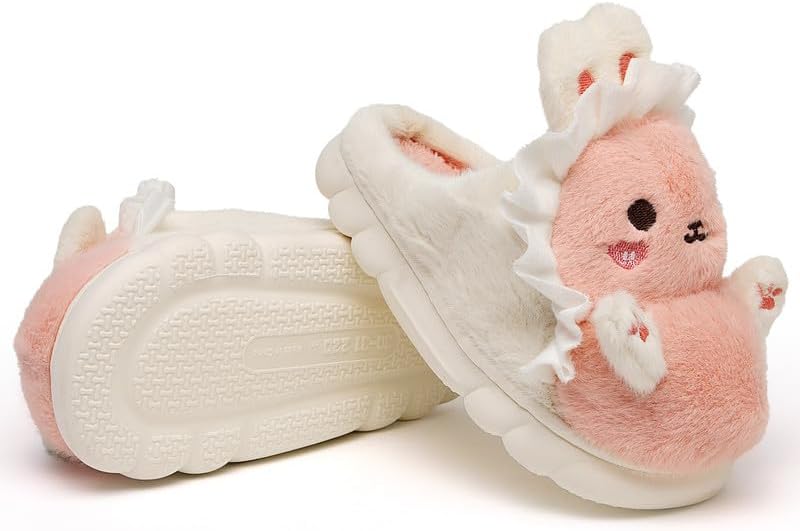 Woman Slippers Winter House Slippers for Women Cute Rabbit Soft Warm Shoes Comfy Home Furry Slippers for Girls