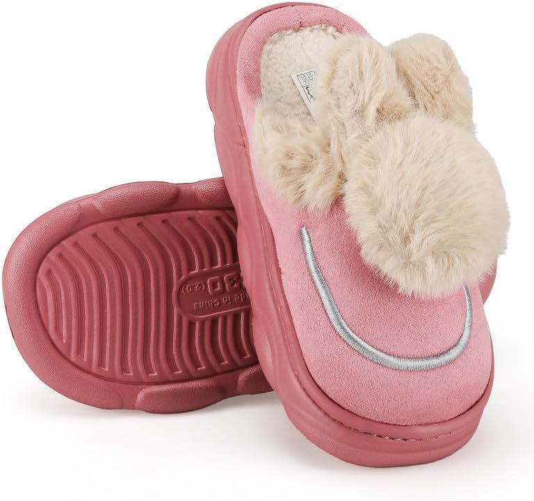 Cartoon Slippers for Kids, Funny Animal House Shoes with Non-Slip Sole, Cozy Plush Indoor Comfort Footwear for Boys and Girls