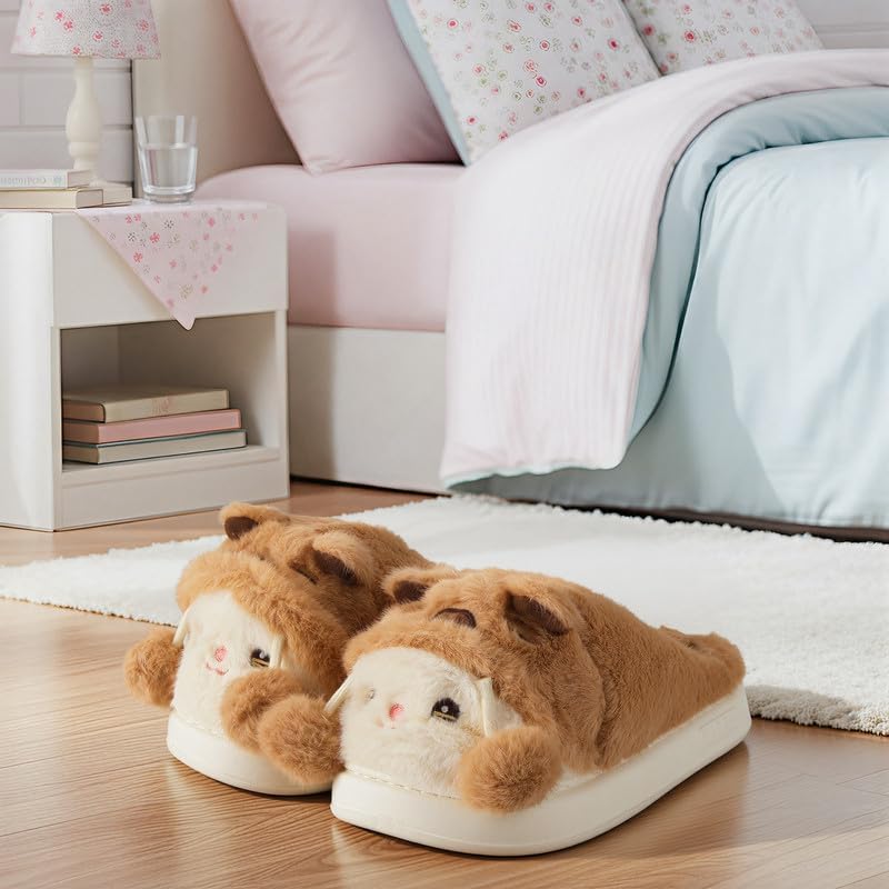Cozy Plush Fuzzy Slippers for Women and Men - Soft Warm Indoor/Outdoor House Shoes with Non-Slip Sole - Comfortable Winter Gift Idea (Sizes 36-41)