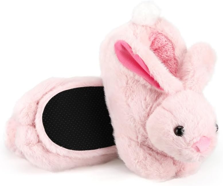 Funny Cartoon Plush Slippers for Adults – Warm Fleece Memory Foam Indoor Shoes, Soft Cozy House Slippers with Non-Slip Sole for Women