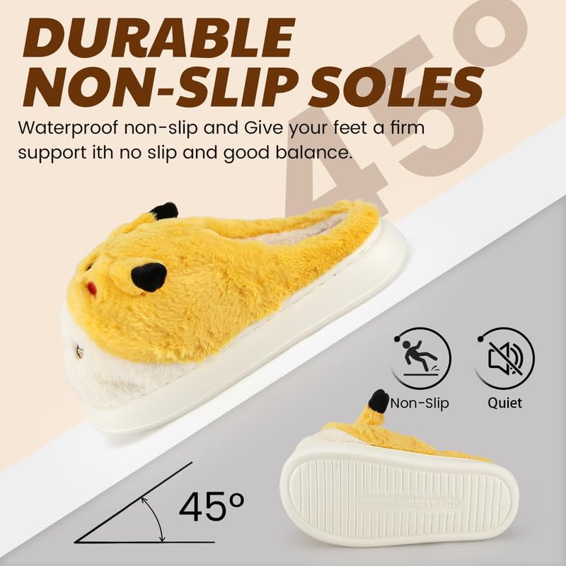 Cozy Plush Fuzzy Slippers for Women and Men - Soft Warm Indoor/Outdoor House Shoes with Non-Slip Sole - Comfortable Winter Gift Idea (Sizes 36-41)