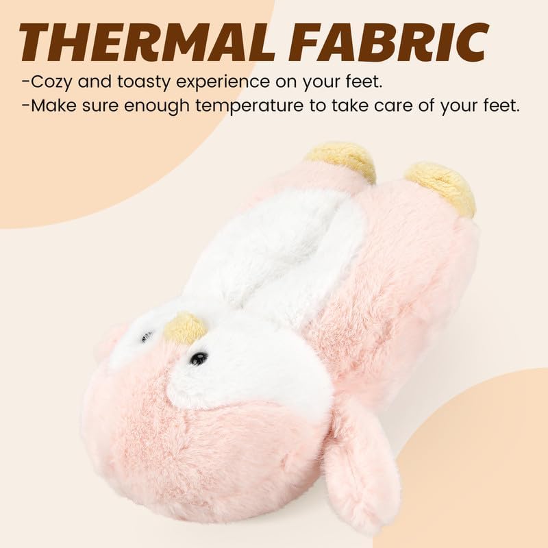 Funny Cartoon Plush Slippers for Adults – Warm Fleece Memory Foam Indoor Shoes, Soft Cozy House Slippers with Non-Slip Sole for Women