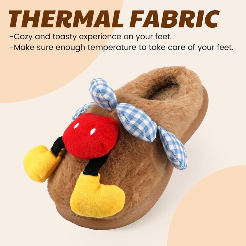 Cozy Plush Fuzzy Slippers for Women and Men - Soft Warm Indoor/Outdoor House Shoes with Non-Slip Sole - Comfortable Winter Gift Idea (Sizes 36-41)