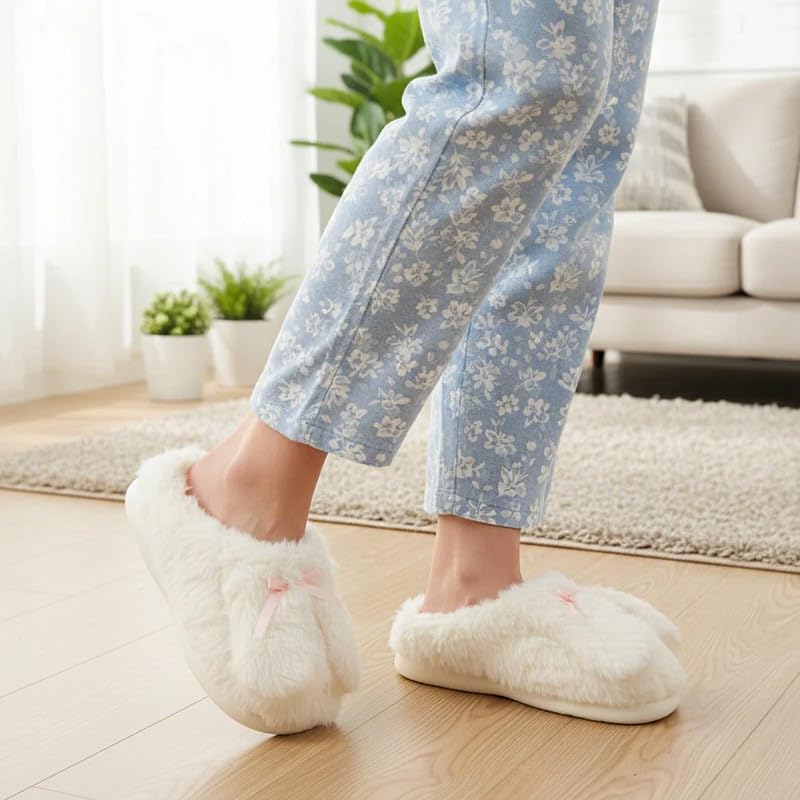Women's Fuzzy Indoor Slippers, Cozy Plush Winter House Shoes with Memory Foam, Warm Furry Slip-On Slippers for Home, Anti-Skid Sole, Cute Gifts for Girls & Ladies