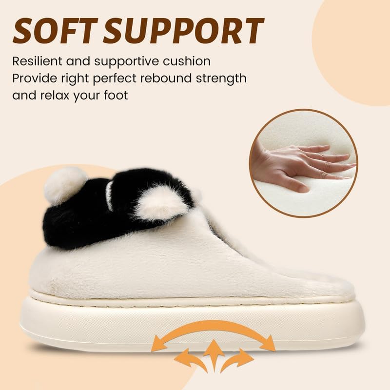 Woman Slippers Winter House Slippers for women Cute Soft Warm Shoes Comfy Home Furry Slippers