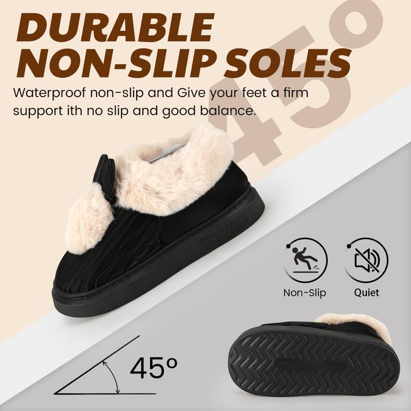 Soft Plush Fuzzy House Slippers for Women and Men – Cozy Comfort Indoor/Outdoor Slippers – Available in Sizes 36 to 41