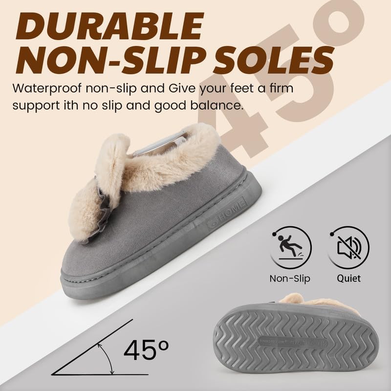 Soft Plush Fuzzy House Slippers for Women and Men – Cozy Comfort Indoor/Outdoor Slippers – Available in Sizes 36 to 41
