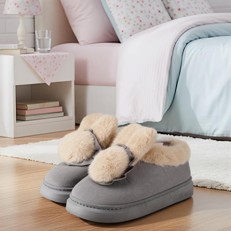 Soft Plush Fuzzy House Slippers for Women and Men – Cozy Comfort Indoor/Outdoor Slippers – Available in Sizes 36 to 41