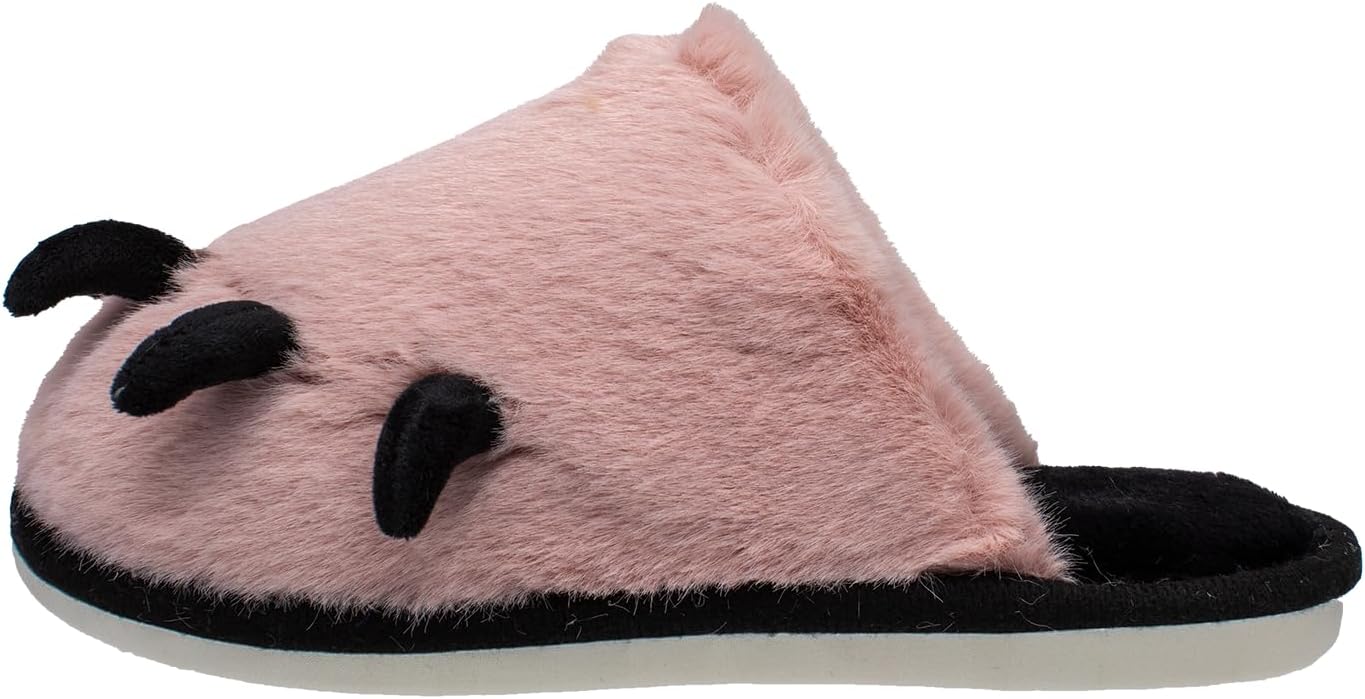 Lucky Kids Unisex Comfy Bedroom Scuff Slippers for Indoor & Outdoor Activities with Cute Animal Paw Design & Anti Skid Rubber Sole for Toddlers/Little Kids