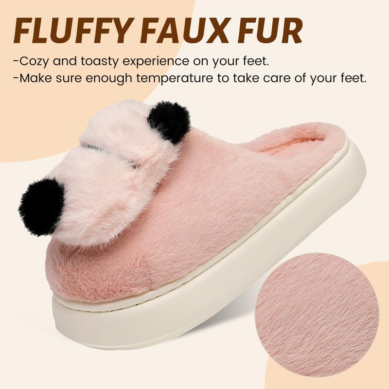 Woman Slippers Winter House Slippers for women Cute Soft Warm Shoes Comfy Home Furry Slippers